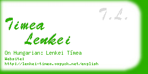 timea lenkei business card